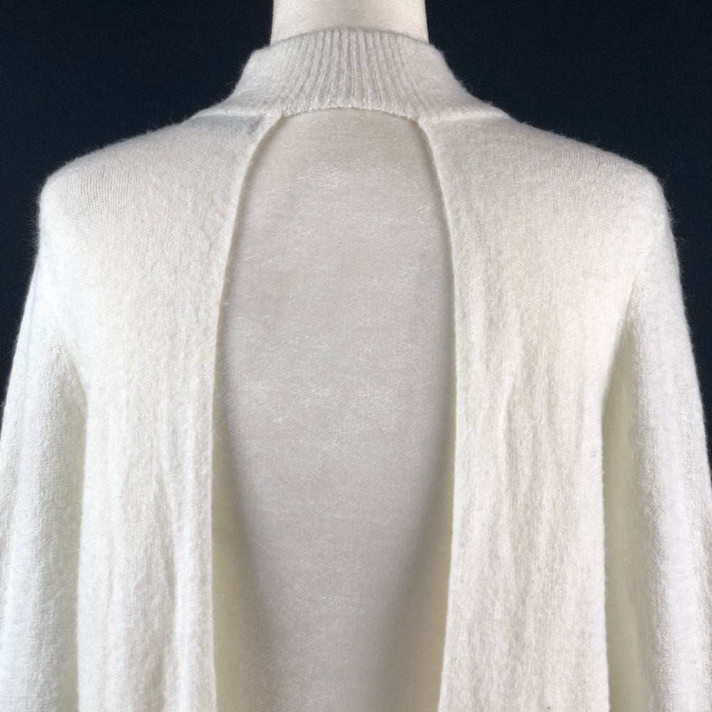 Olivaceous Ivory Fuzzy Open Back Sweater - Picture 5 of 8